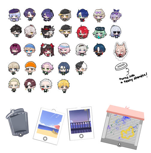 Shaker Standee Keychain Shaker Standee Keychain